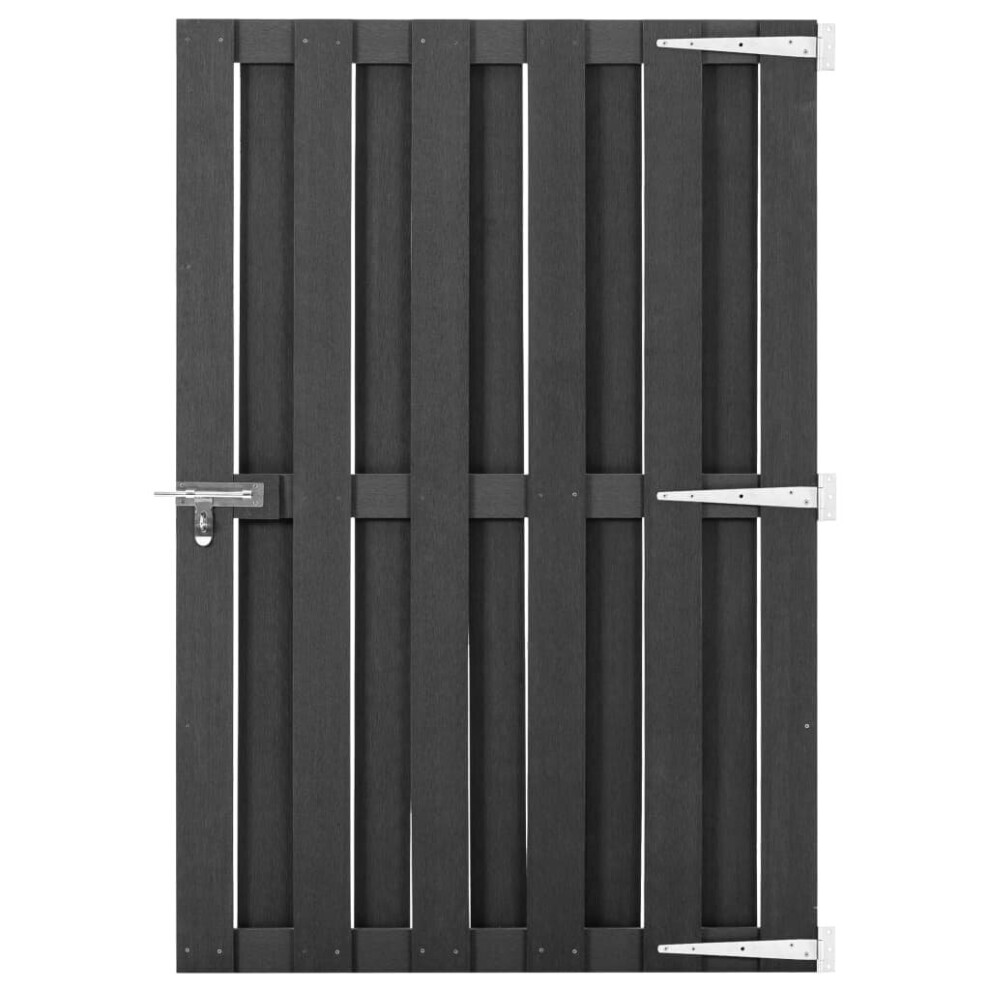 vidaXL Garden Gate WPC 100x150cm Grey Entrance Driveway Bonanza Fence Door