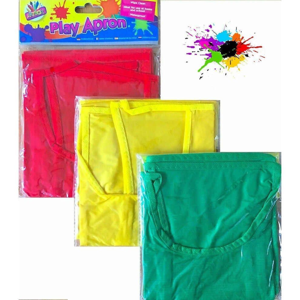 Play Apron Wipe Clean Waterproof Kids Playtime Cover Fun- Artbox