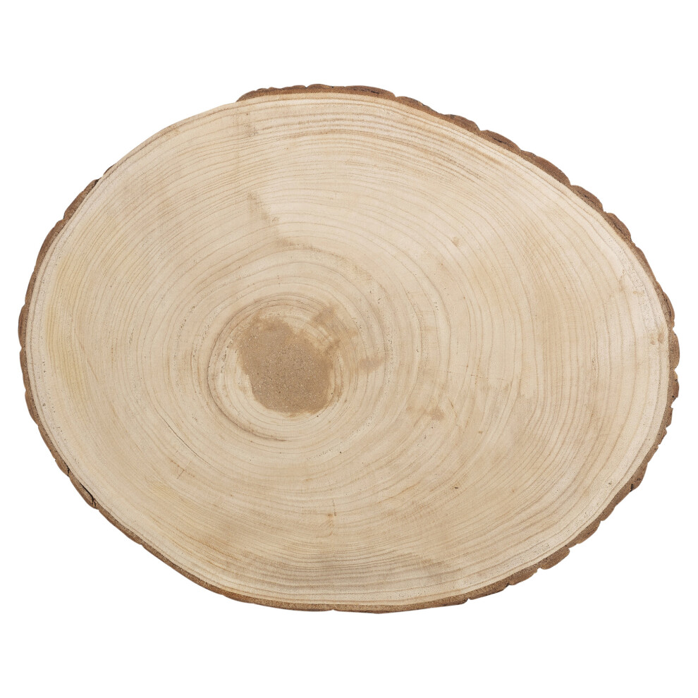 (23cm) Serving Dish Plate| Wooden Slice With Bark