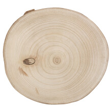 (34cm) Serving Dish Plate| Wooden Slice With Bark