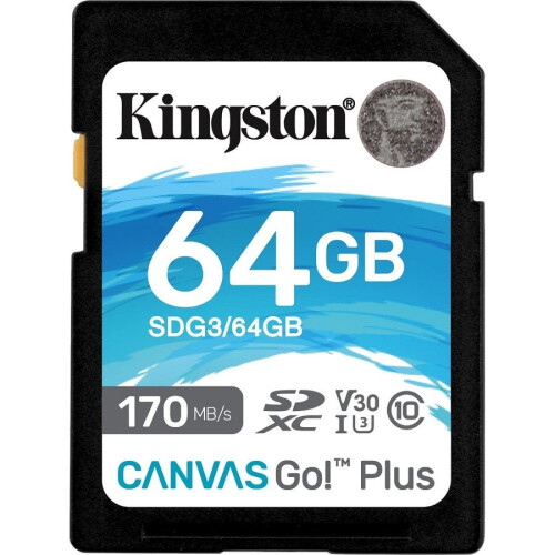 Kingston 64GB SDXC CANVAS GO PLUS 170R
