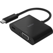 Adaptateur USB-C VGA - BELKIN - 60W - Noir - 1920x1080 - Pour ordinateurs portables et tablettes