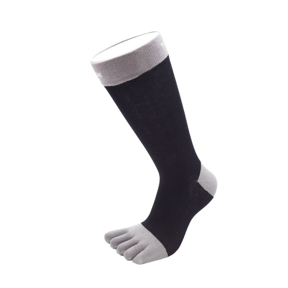 (Black & Grey) Essential Men Business Cotton Toe Socks