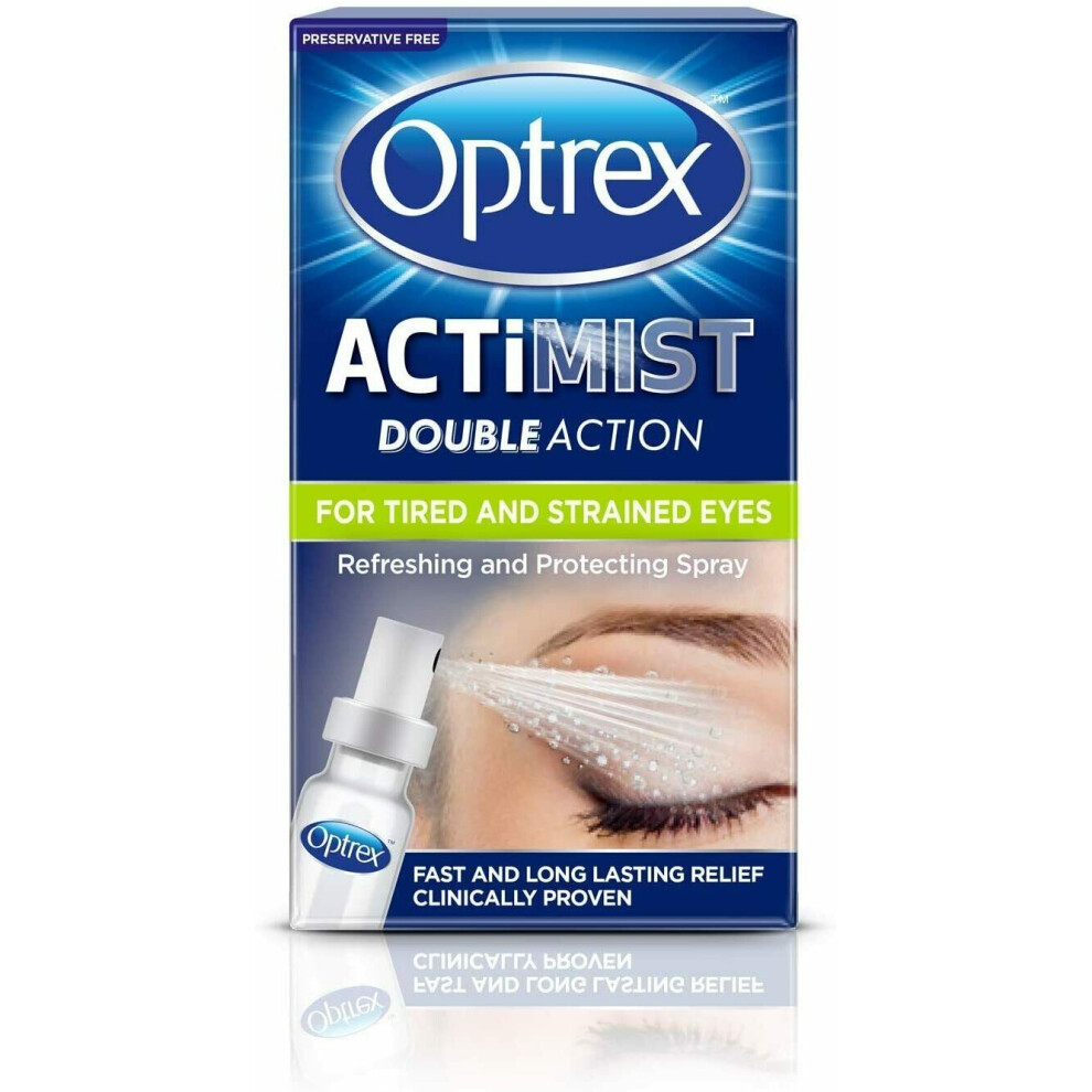 Optrex Double Action Actimist Spray For Tired & Strained Eyes 10ml