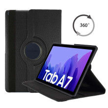 (Black) Case For Samsung Galaxy Tab A7 10.4in 2020 PU Leather 360 Rotating Cover
