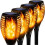 4 x Solar Dancing Flame Effect Torch Light Garden Outdoor Path Decking 1