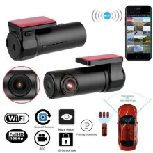 Mini caméra DVR 1080p pour voiture – dash cam, Wi‑Fi, capteur G, enregistreur vidéo, vision nocturne