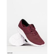 (3 (Adults')) Supra Noiz Burgandy/White Mens Skate Trainers Shoe