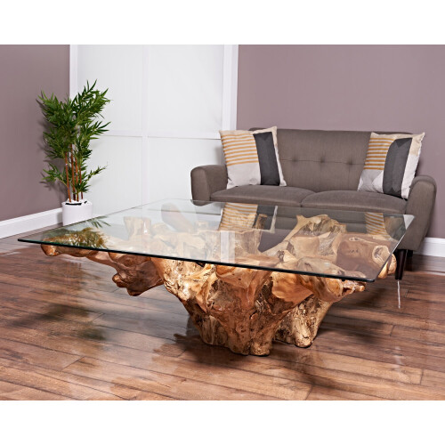 teak root coffee table square large