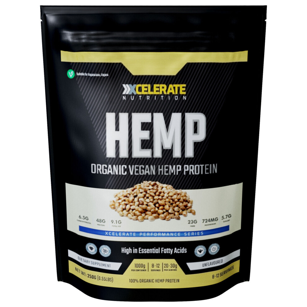 Xcelerate Nutrition Hemp Protein 250G - Unflavoured