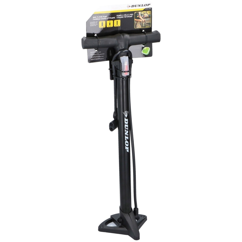 Dunlop Stirrup Bike Floor Pump Tyre Inflatables Presta Schrader from MSKA