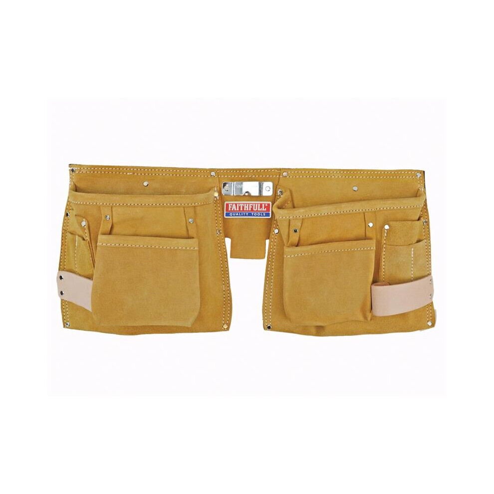 Faithfull Double Tool & Nail Pouch FAIDTNP3
