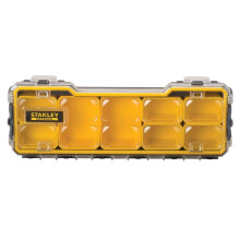 Stanley FatMax 1/3 Shallow Professional Organiser FMST1-75781 | 8 Removable Compartments, Waterproof Seal, Transparent Lid