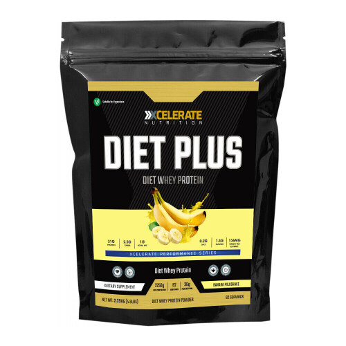 XCelerate Nutrition Diet Whey 2.25Kg - Banana Milkshake