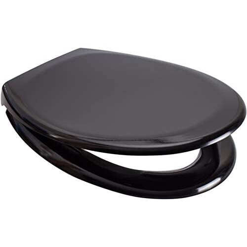 Black Soft Close Toilet Seat Quick Release Top/Bottom Fix