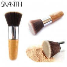 SAIANTTH Bamboo handle flat dense makeup brushes single foundation brush professional beauty tools pincel maquiagem
