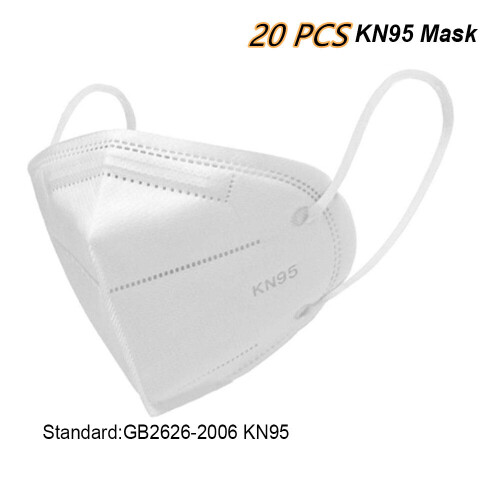 20pcs KN95 Mask,5-Layers Protective Face Mask, Dust Respirators KN95= N95 = KF94 FFP2 CE certified