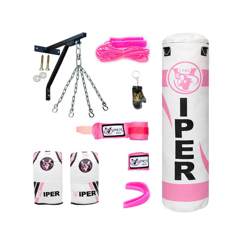 VIPER HEAVY FILLED 4FT PINK LADIES WOMAN PUNCHING 7PC SET