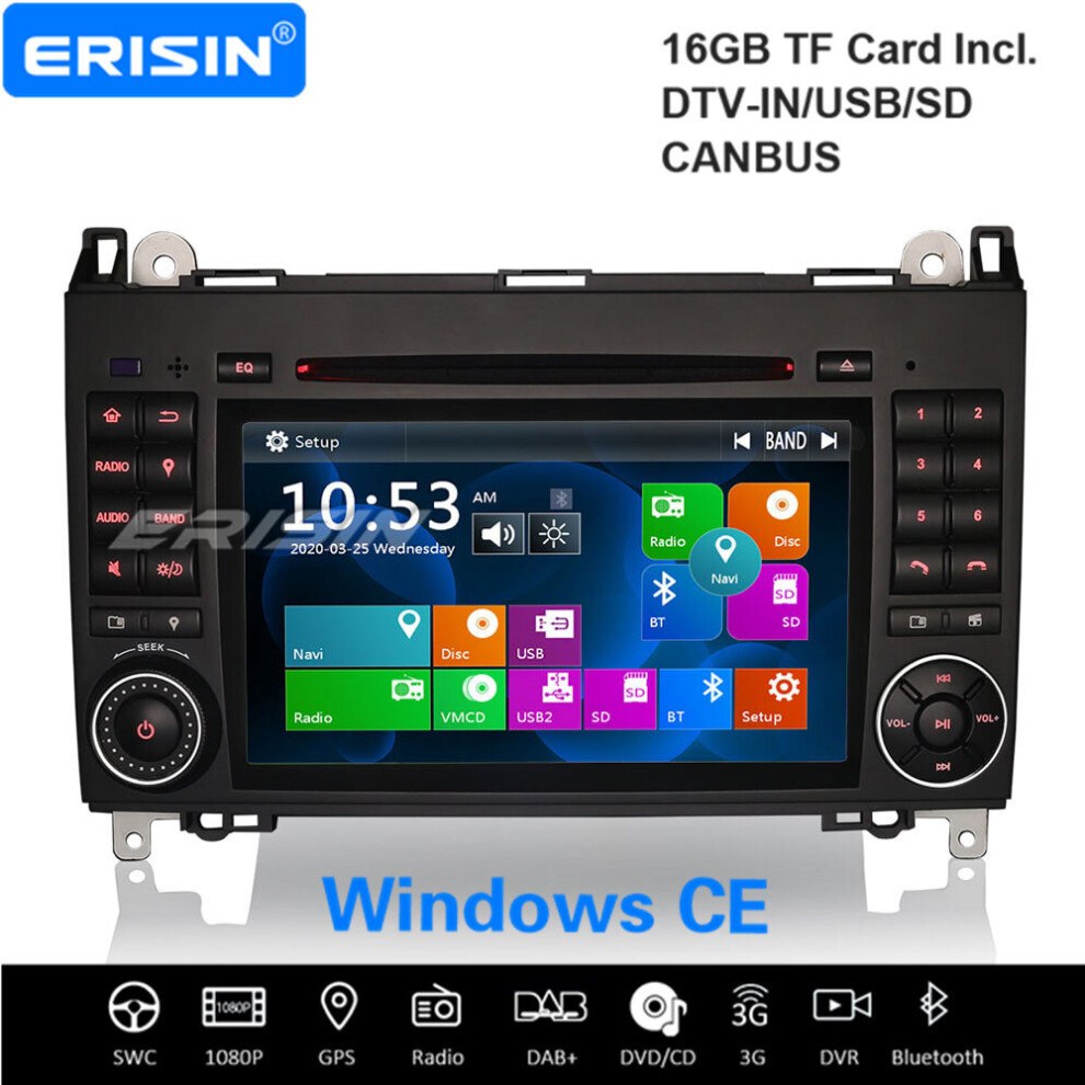 Dab+Gps Car Stereo Mercedes Benz A/B Class Sprinter Vito Viano Crafter 631851143808