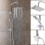 Chrome Shower Kit Twin Head Square Shower Kit Fixed Shower 8