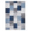 Think Rugs (120x170cm) Brooklyn Modern Rugs 21830 in Square Patchwork Grey Blue Thick Soft Mats 5