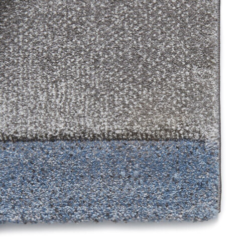 Think Rugs (120x170cm) Brooklyn Modern Rugs 21830 in Square Patchwork Grey Blue Thick Soft Mats 2