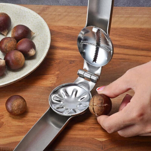 2 in 1 Quick Chestnut Clip Walnut Plier Metal NutCracker Sheller 2