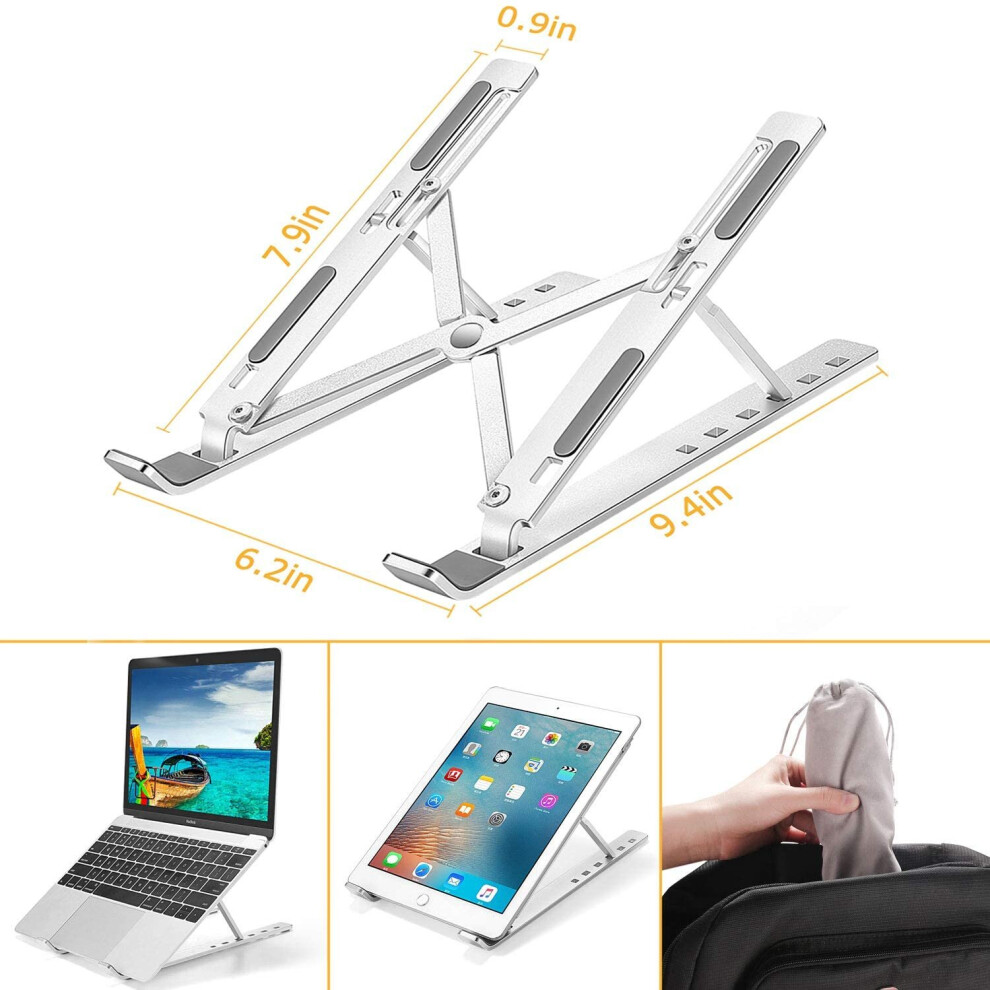 Adjustable Laptop Stand, Laptop Holder Riser Computer Stand, 6-Angles