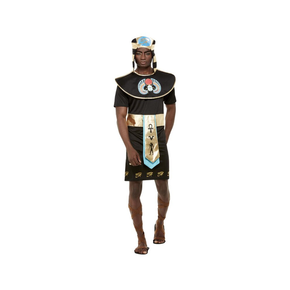 Mens Black Egyptian King Fancy Dress Costume (Medium)