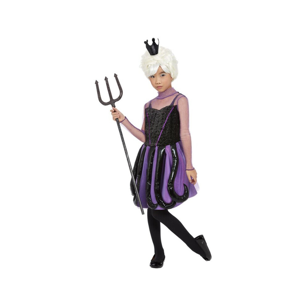 Girls Evil Sea Witch Fancy Dress Costume (Age 4-6)