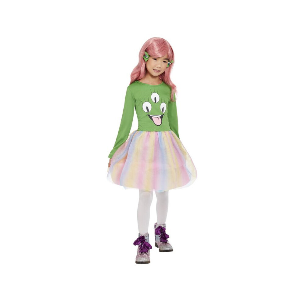 Girls Green Alien Fancy Dress Costume (Age 10-12)