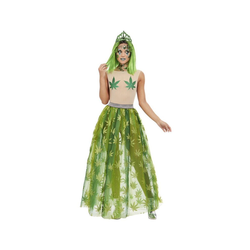 Womens Cannabis Queen Fancy Dress Costume (Size 12-14)