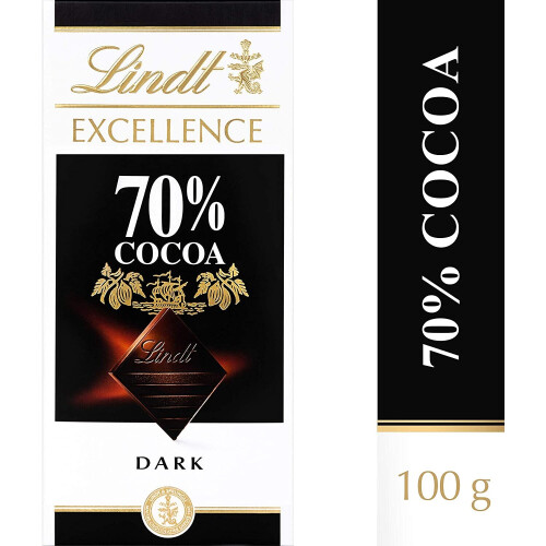 Lindt Lindt Excellence Dark 70% Cocoa Chocolate Bar Each 100g 1