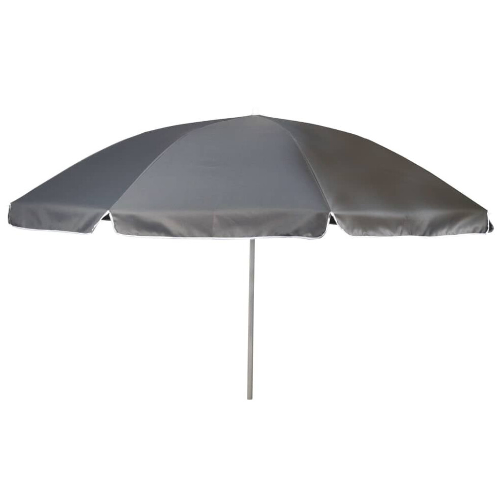 Bo-Camp Parasol 200cm Grey Garden Beach Sun Shade Protection Patio Umbrella