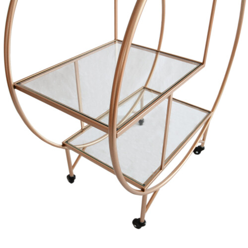 Großer Servierwagen Rosé Gold 2