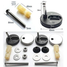 Toilet Seat Fittings / Spare Parts / Top Fix Blind Hole / Bottom Non Slip / Toilet Seat Hinges 6mm pins