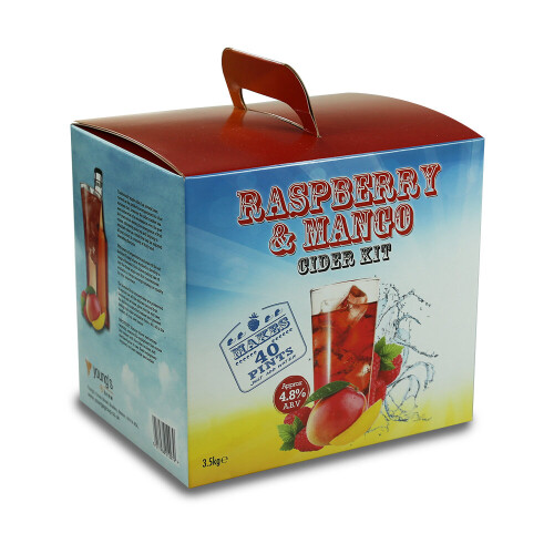 (Raspberry & Mango) Youngs Premium 40 Pint Cider Kit - Homebrew