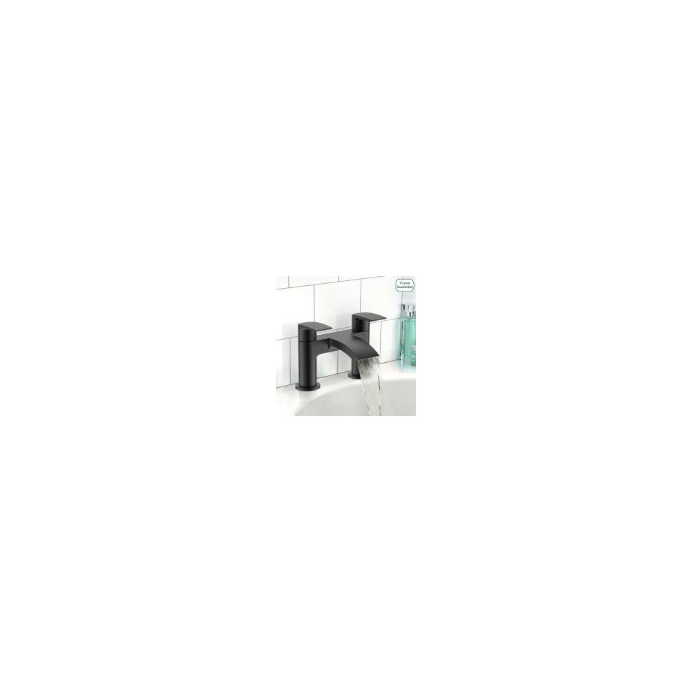 Black Matt SLEEK Waterfall Bath Filler Mixer Tap Modern