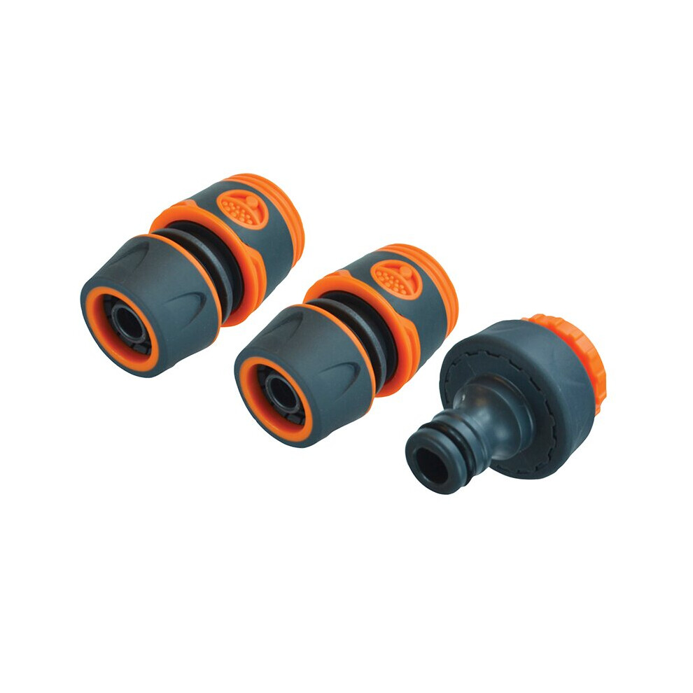 Faithfull 3/4in Plastic Hose Fittings Kit, 3 Piece