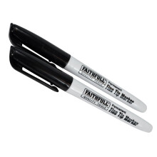 Faithfull Fibre Tip Marker Pen Black (Pack of 2)
