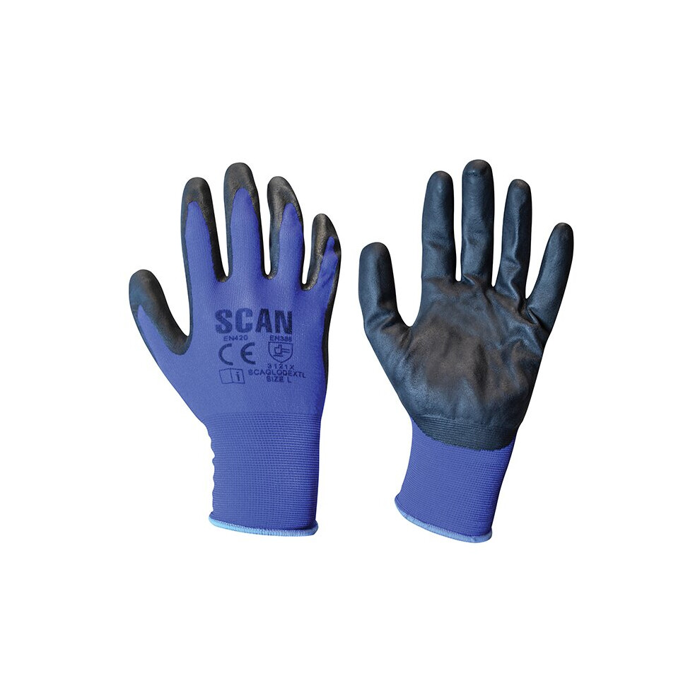 Scan Max. Dexterity Nitrile Gloves - () Large