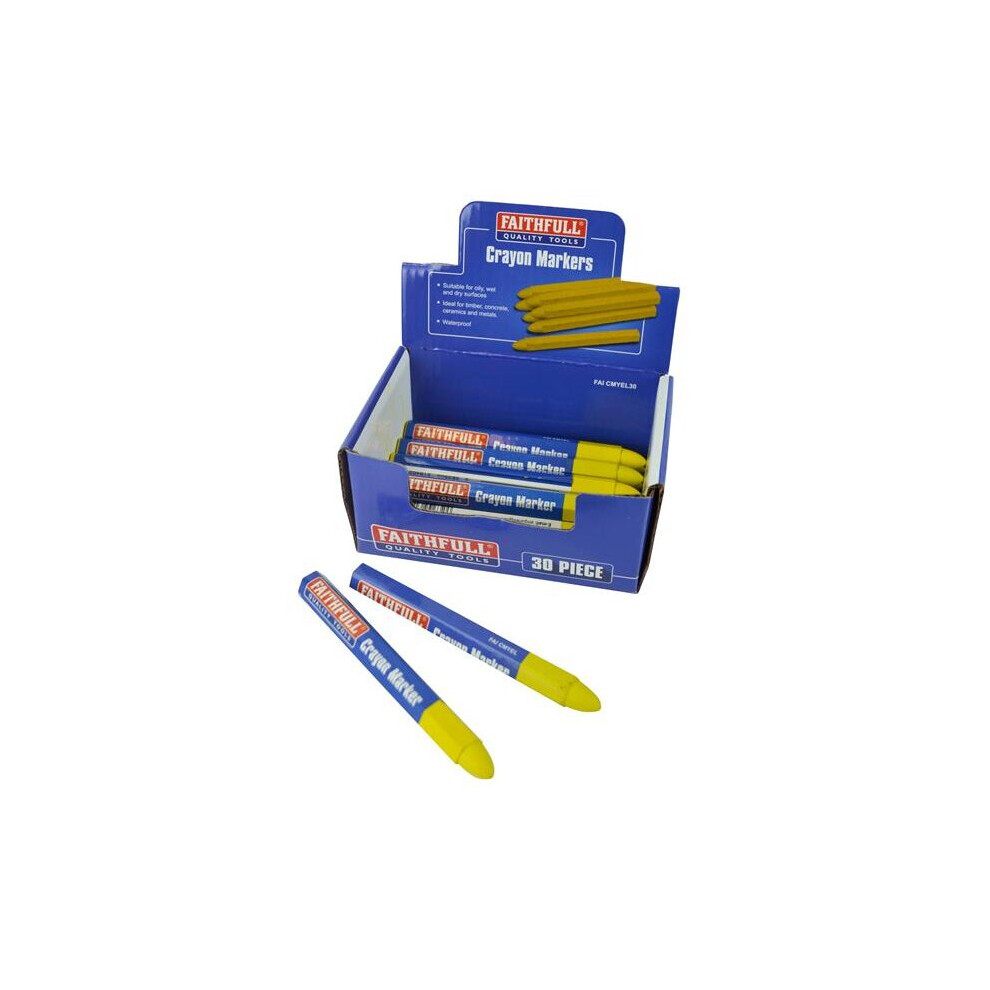 Faithfull Crayon Marker Yellow (CDU of 30)