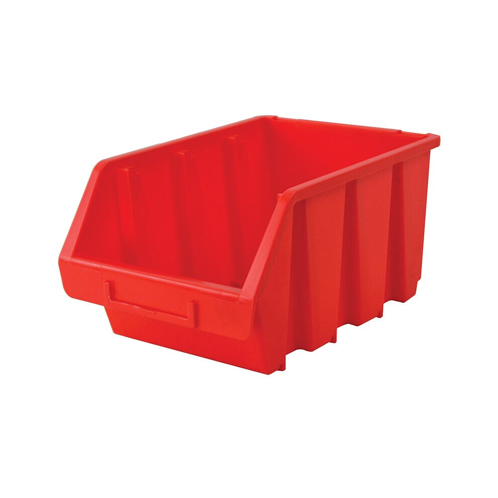 Faithfull Interlocking Storage Bin Size 3 Red 170 x 240 x 126mm FAITBBIN3