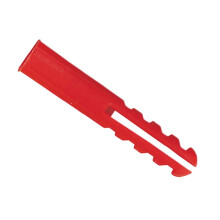 Rawlplug Red Plastic Plugs Screw Size No.6-12 (10 x Card of 100) RAW67134