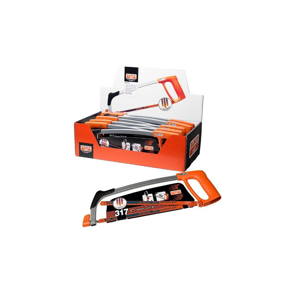 Bahco 317-10P-DISP-PROM Hacksaw Frame & Blade Display of 10 BAH31710PAV - Image 3