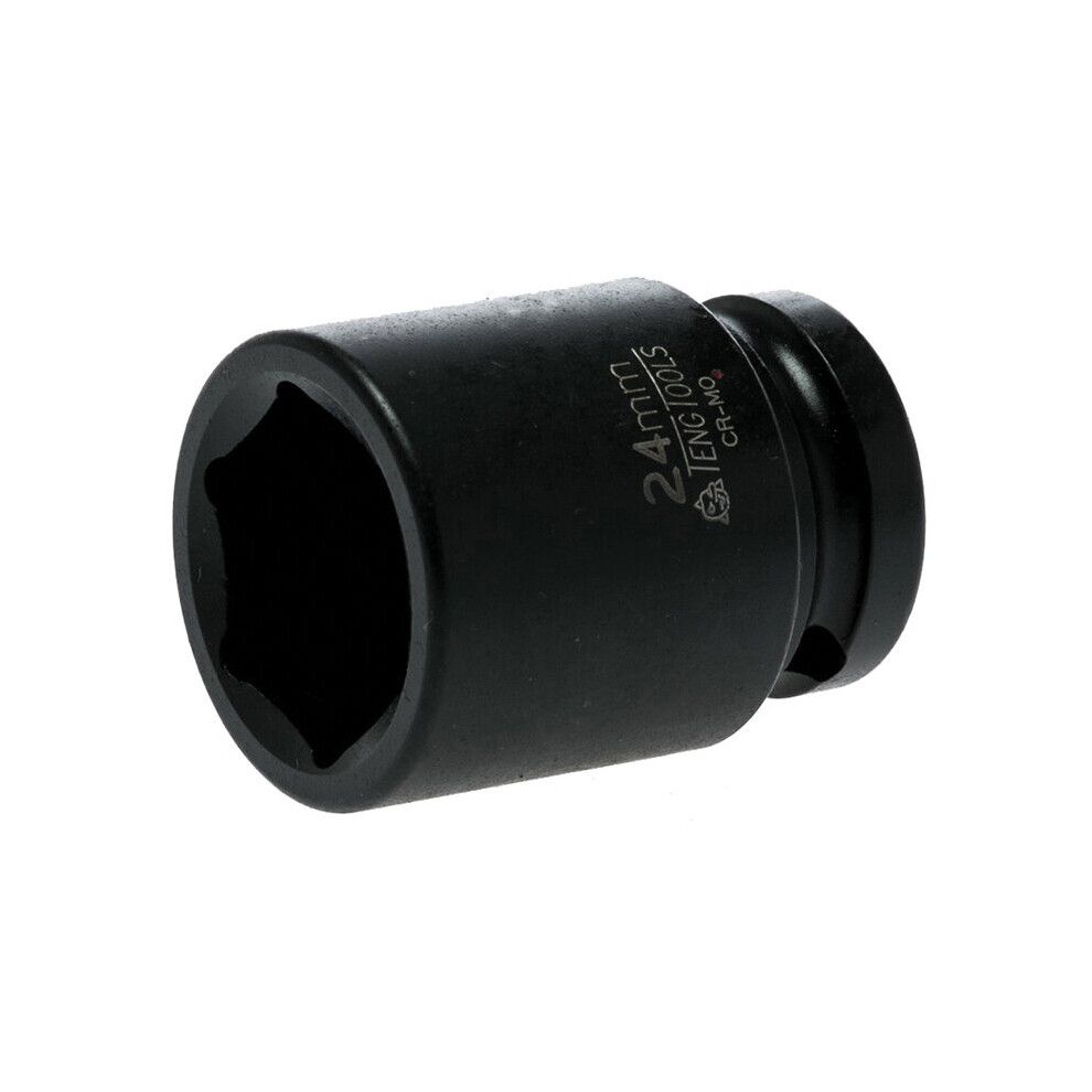 Teng Impact Socket Hexagon 6 Point 1/2in Drive 24mm