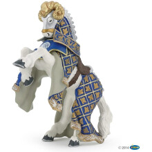 Papo 39914 Blue weapon master ram horse THE MEDIEVAL ERA Figurine, multicolour