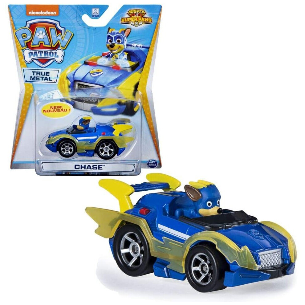 PAW PATROL Mini Vehicles True Metal 1:55 | Die-Cast Classic Series, Figure:Mighty Chase