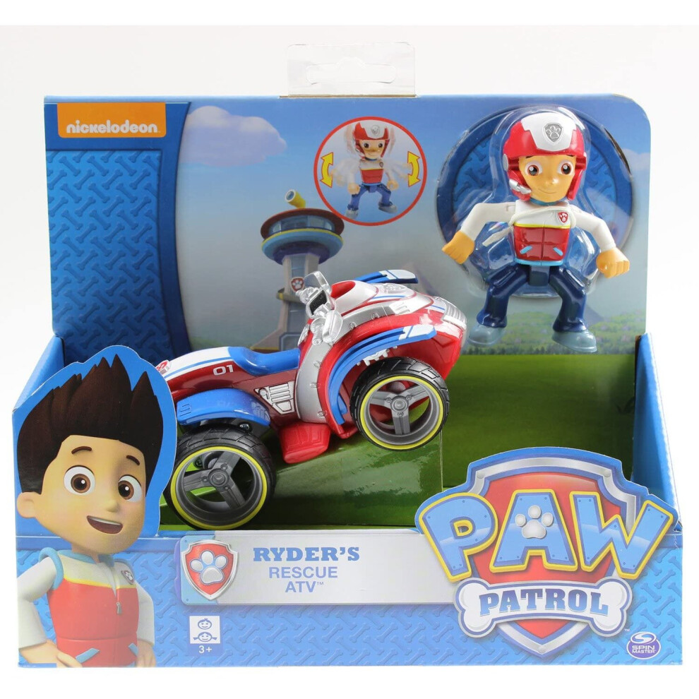 Paw Patrol Ryder's Cartoon Action Figure Rescue Atv Vehicle Kids Children New