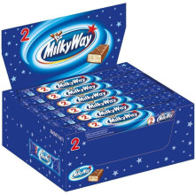 Milky Way Twin 43 g - Milk Chocolate Cream Bar, Pack of 24 (From France)